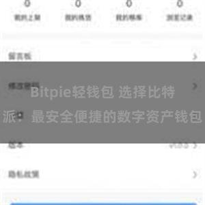 Bitpie轻钱包 选择比特派：最安全便捷的数字资产钱包